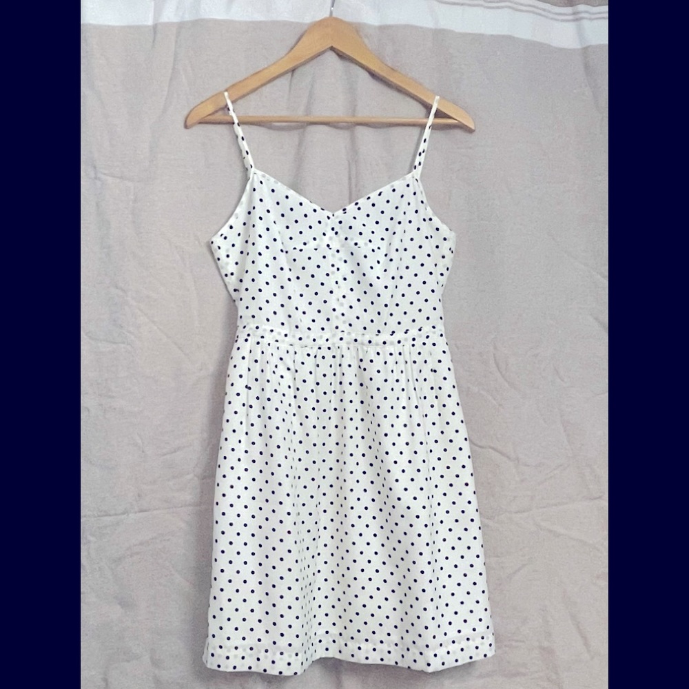 J Crew Black and White Polka Dot Dress
